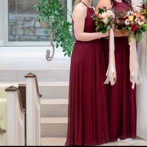 Long, formal wine dress